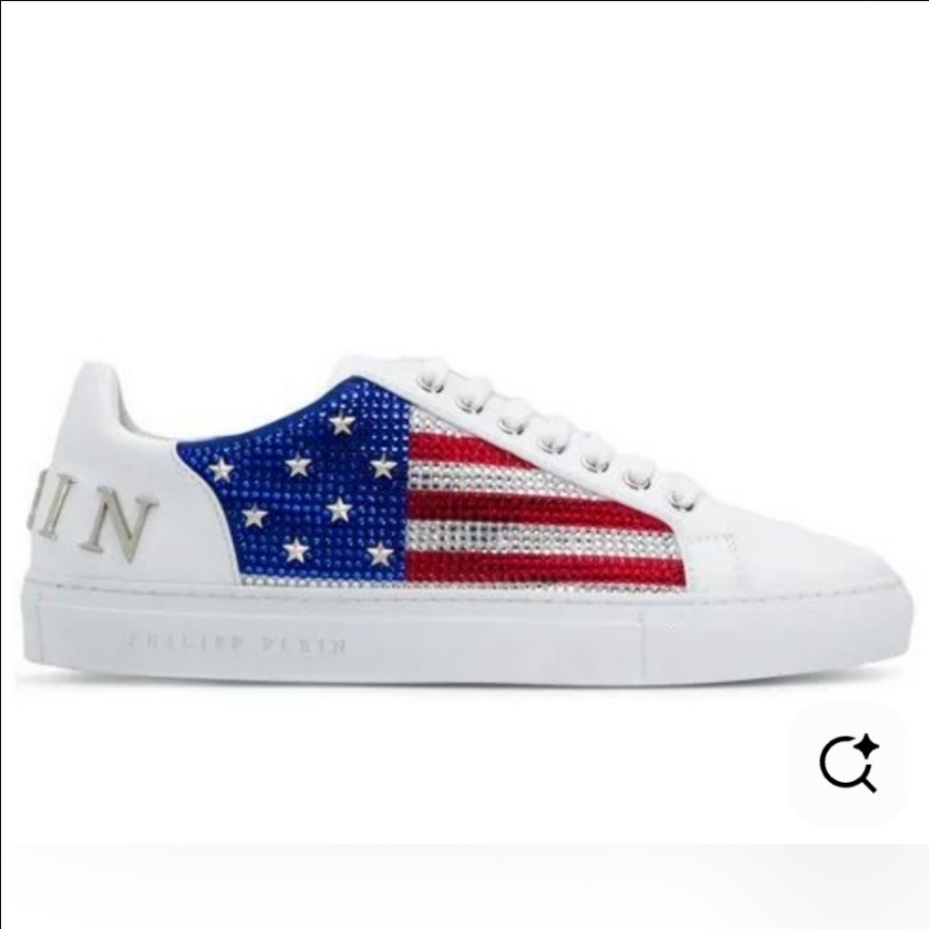 Philipp Plein Rhinestone-Embellished Sneakers Size 44
